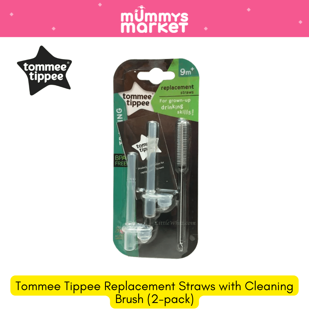 Tommee Tippee Replacement Straws with Cleaning Brush (2-pack)